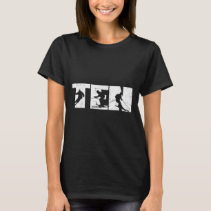 Camiseta 10.º aniversário do Esqui de Esqui com Esqui de 10