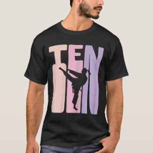 Camiseta 10.º Aniversário do Gift Karate Retro Taekwondo Ma