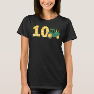 Camiseta 10.º Aniversário Garoto de 10 anos Trator de Camin
