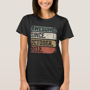 Camiseta 10.º Aniversário Impressionante Desde outubro de 2
