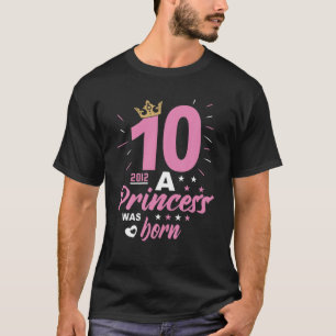 Camiseta 10 Aniversário Uma Princesa Era Nascer Vintage 20