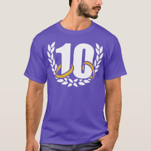 Camiseta 10 anos 10.º aniversário de casamento