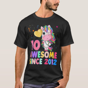 Camiseta  10 Anos 10 ANIVERSÁRIO Garota Unicórnio S