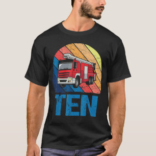 Camiseta 10 anos, 10 anos, Aniversário, Bombeiro Tr