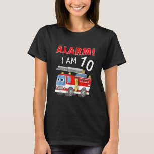 Camiseta 10 anos, 10 anos, Menina de Nascimento Bombeiro