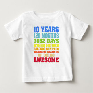 Camiseta 10 Anos 120 Meses De Estar Incrível 10º Aniversári