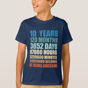Camiseta 10 anos Aniversário de Menina do 10º Aniversári
