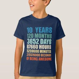 Camiseta 10 anos Aniversário de Menina do 10º Aniversário