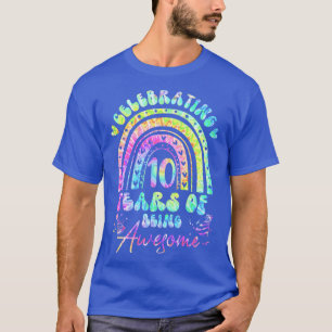 Camiseta 10 Anos De Estar Incrível 10ª Menina De Aniversári