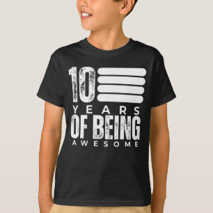 Camiseta 10 Anos De Estar Incrível 10.º Aniversário