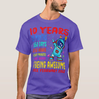 Camiseta 10 Anos De Estar Incrível 10.º Aniversário A