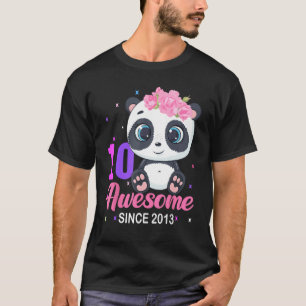 Camiseta 10 Anos De Idade 10ª Menina De Aniversário Incríve