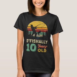 Camiseta 10 Anos De Idade, Presente De Pesca 10 A 10 Anos,
