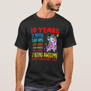 Camiseta 10 Anos De Incrível 10 Crianças De Aniversário