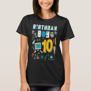 Camiseta 10 anos de Química Tema de Aniversário Garotos Eu 