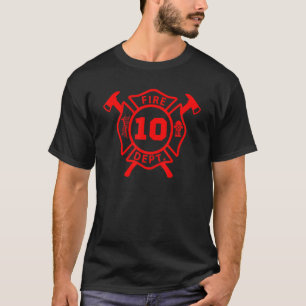 Camiseta 10 anos É o meu 10º Aniversário de Bombeiros F