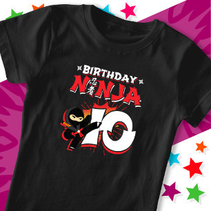 Camiseta 10 anos Estilo de Histórias em Quadrinhos Ninja 10