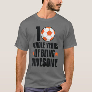 Camiseta 10 Anos Inteiros 10º Aniversário Do Futebol