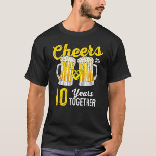 Camiseta 10 anos juntos, 10ª Anniversar Casada