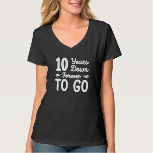 Camiseta 10 anos para sempre para o 10º aniversário de casa