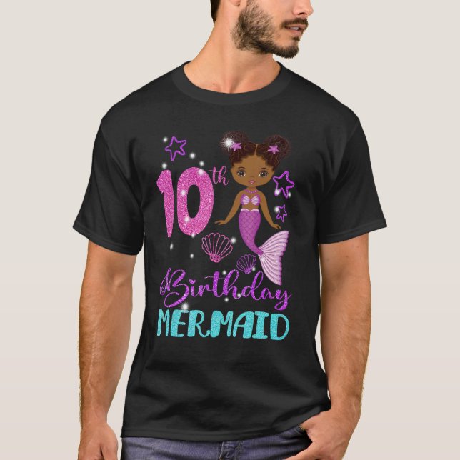 Camiseta 10 anos presente garota de aniversário 10º anivers (Frente)