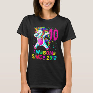 Camiseta 10 anos Unicórnio Dabbing 10th Birthday Girl Unico