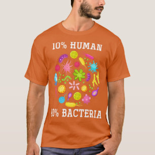 Camiseta 10 Bactérias Humanas 90 Biologia Engraçada
