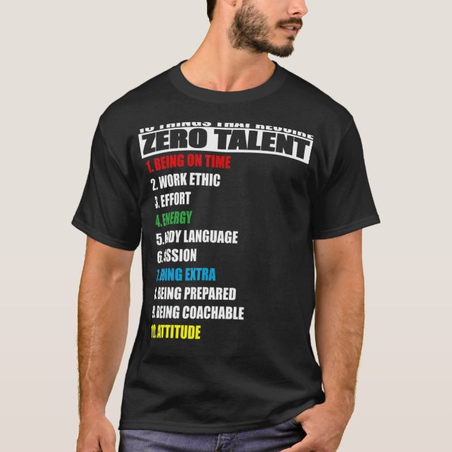 Camiseta 10 Coisas Que Requerem Um Título Positivo De Talen (Frente)