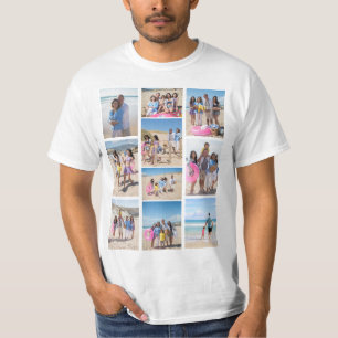 Camiseta 10 Colagem de Fotos Personalizada