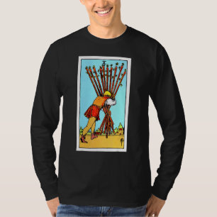 Camiseta 10 Das Wands Vintage Tarot Card Rider Convés Waite