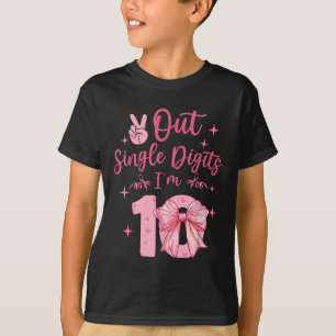 Camiseta 10 Dígitos Duplos Coquete 10º Aniversário 10 Anos