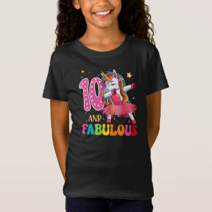 Camiseta 10 & Fabulous Unicorn 10th Birthday Shirt 