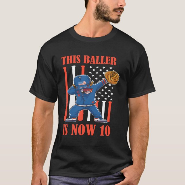 Camiseta 10 Feliz 10º Baseball 10º (Frente)
