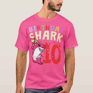 Camiseta 10 Geburtstag Hai