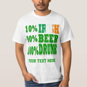 Camiseta 10% irlandês