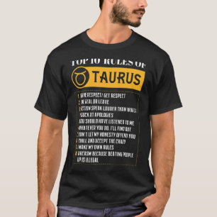 Camiseta 10 Principais Regras De Nascimento Do Horoscópio T