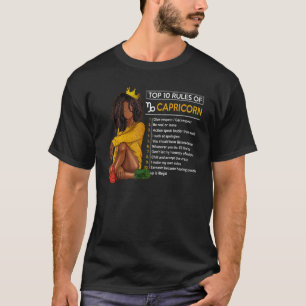 Camiseta 10 Principais Regras Do Capricórnio Sinal Zodiac H