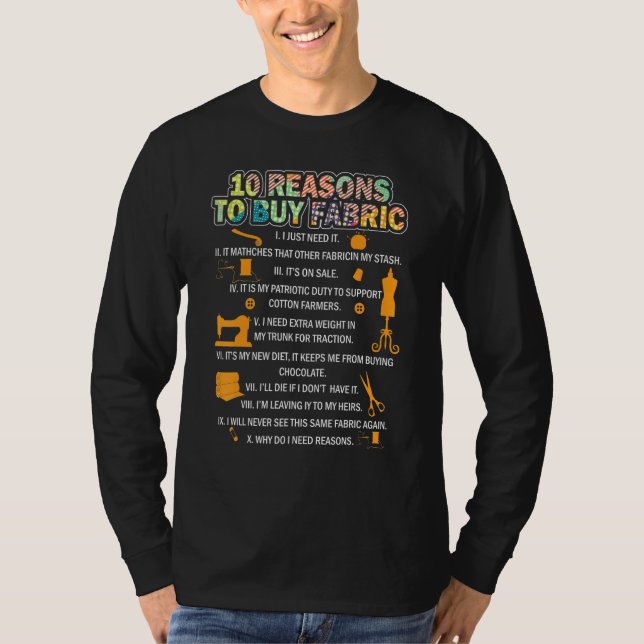 Camiseta 10 Razões Para O Tecido Superior Do Comprar Eu Só  (Frente)