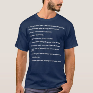 Camiseta 10 Reasons To Learn Sign Language Asl Gifts
