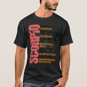 Camiseta 10 Regras Mais Importantes de Scorpio Birthday Sco