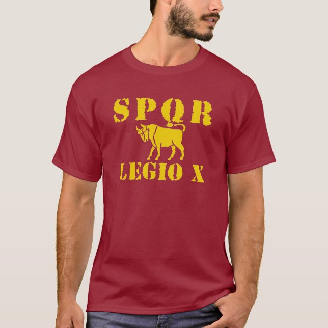 Camiseta 10 roupa romanas famosas da legião de Júlio César (Frente)