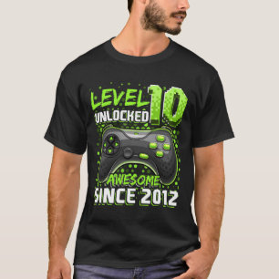 Camiseta 10 Vídeo Jogo 2012 Desbloqueado 10º Aniversário