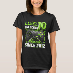 Camiseta 10 Vídeo Jogo 2012 Desbloqueado 10º Aniversário