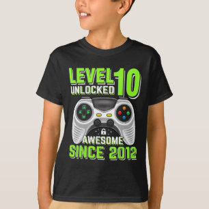 Camiseta 10 Vídeo Jogo 2012 Desbloqueado 10º Aniversário