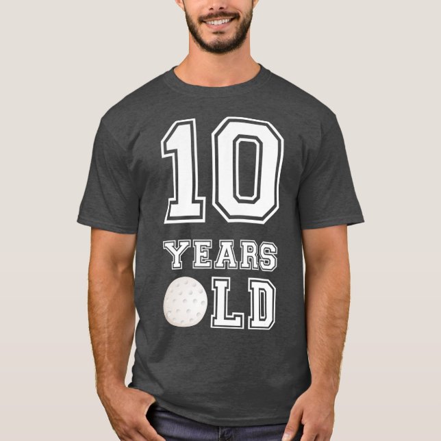 Camiseta 10 Years Old Golf Birthday  Boy 10th Birthday (Frente)