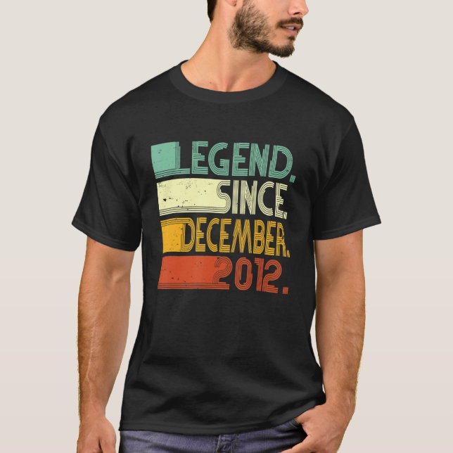 Camiseta 10 Years Old  Legend Since December 2012 10th Birt (Frente)