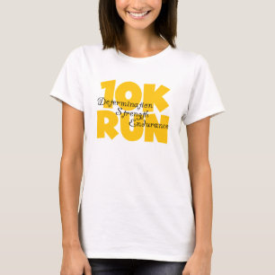Camiseta 10K Executar Amarelo