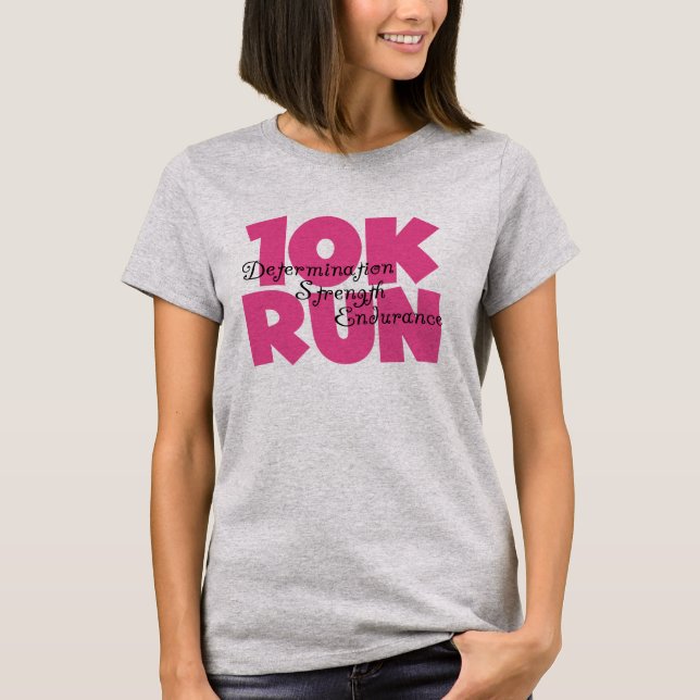 Camiseta 10K Executar Rosa (Frente)