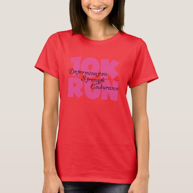 Camiseta 10K Executar Rosa (Frente)