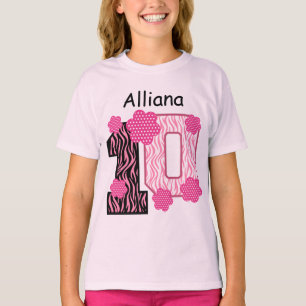Camiseta 10o Nome feito sob encomenda V025A2 da zebra